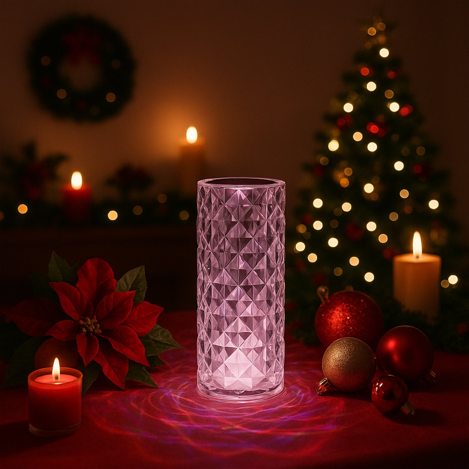 Touch-Activated LED Crystal Table Touch-Activated LED Crystal Table